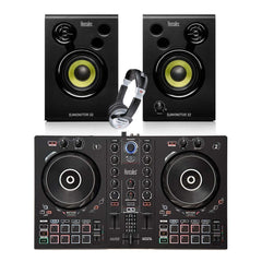 Hercules Inpulse 300 Contrôleur + Moniteur Bundle DJ Disco avec casque/fils