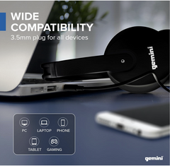 Gemini DJX-200 Black DJ Headphones