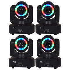 4x QTX MHS-40K 40W Kaleidoscope Beam LED Moving Head