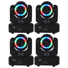 4x QTX MHS-40K 40W faisceau kaléidoscope LED tête mobile