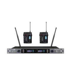 ZZIP TXZZ422 Channel 38 Twin UHF Wireless mic system complete with 2 bodypack transmitters 606 - 630 mhz