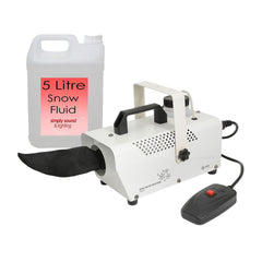 QTX SW400 Snow Machine Snowing Effect White Christmas Party inc 5L Fluid