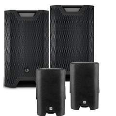 2x LD Systems ICOA 12A Active Speaker Bundle 2400W inc Covers