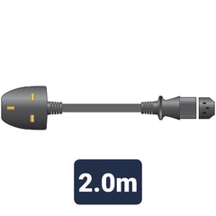 Câble d'alimentation Mercury prise britannique - IEC noir 2,0 m