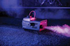 Machine à brouillard QTFX-900 900 W avec télécommande sans fil + fluide de fumée 5 L DJ Disco