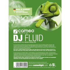 Cameo DJ FLUID 5L Liquide à brouillard de densité moyenne et temps de repos moyen 5 L