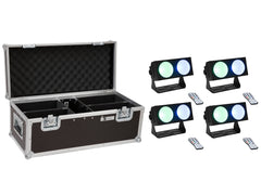 Eurolite Set 4X Led Cbb-2 Cob Rgb Bar + Case
