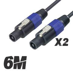 2x Roar 6M Speakon Speaker Cable