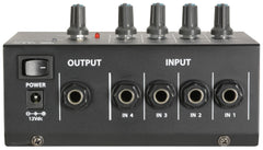 QTX LM41 4ch Mono Mini Mixer Line Level Studio Karaoke DJ Recording
