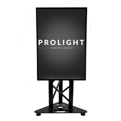 Global Truss F33 Curved Truss Lectern with Acrylic Top Black