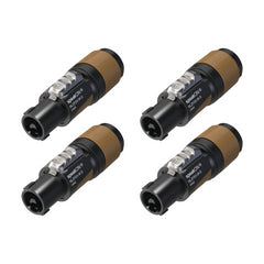 4x Neutrik NL2FXX-W-S Speakon Connector 2 Pole - Replacement for NL2FX