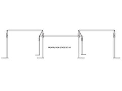 Global Truss Curtain Call Pipe and Drape 450 x 450mm Black Base Plate
