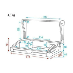 Lighting Desk Flightcase 3U suitable for small lighting desk *B-Stock