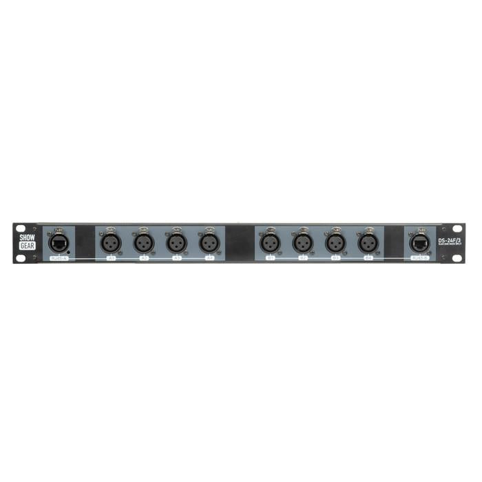 ShowGear DS-24F/3 DMX Rack Split Converts DMX to CAT6 Cable RJ45 Ether ...