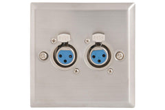 AV:LINK Wandplatte Dual XLR 3 Pin