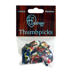 D'andrea Medium Thumb Picks Multi - 6pc