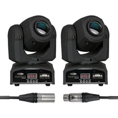 2x Showtec Kanjo Spot 60 LED 60W Moving Head Gobo Spot DJ Disco