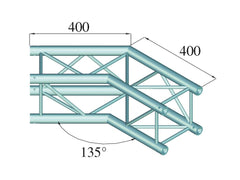 ALUTRUSS DECOLOCK DQ4-SPAC23 2-Wege-Ecke 135° sw