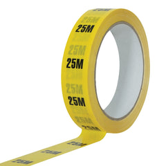 eLumen8 Cable Length ID Tape 24mm x 33m - 25m Yellow