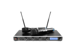 Omnitronic UHF-304 4 Channel Quad Microphone Radio Mic System Handheld
