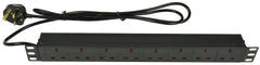Adastra 1U Rackmount 8-Gang UK Unité de distribution d'alimentation + câble de 1,8 m
