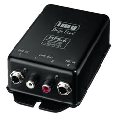 Stageline MPR-6 Préamplificateur de microphone 2 x microphone en sortie ligne stéréo