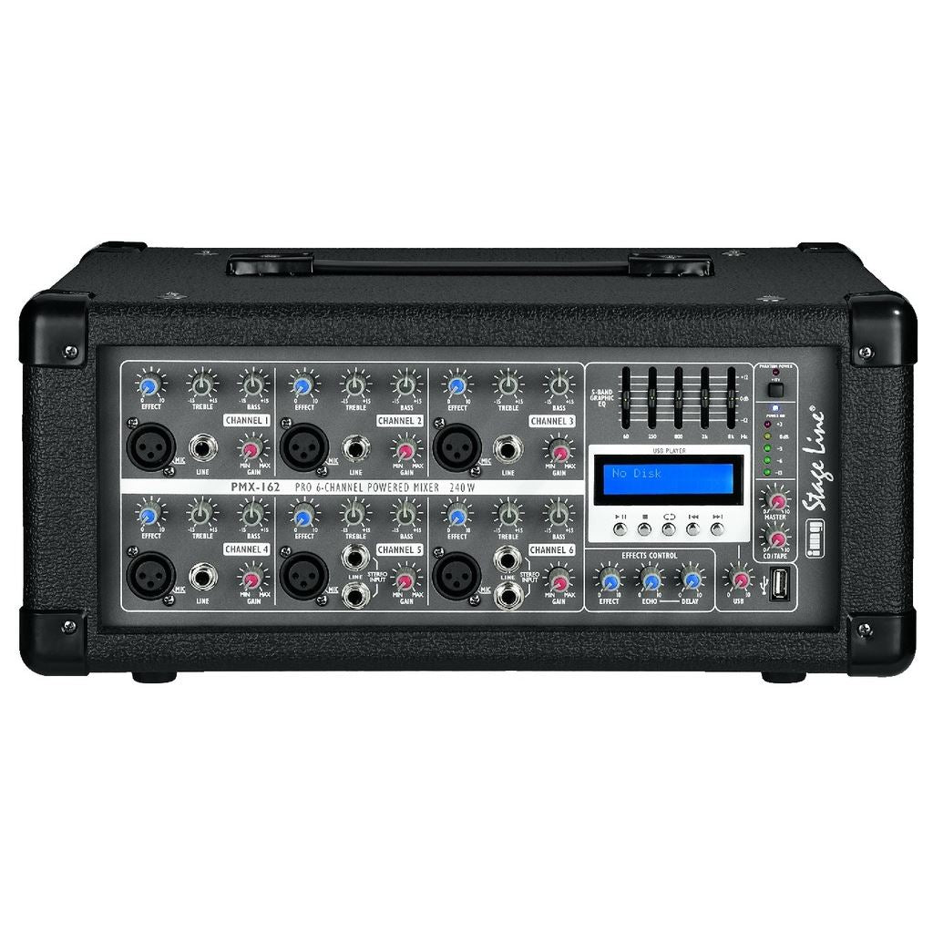 Stageline PMX162 USB Powered Mixer 6 Mic Channel 320W RMS Simply