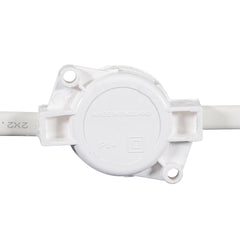 eLumen8 50m BC Heavy Duty White Rubber Festoon, 0.5m Spacing with 16A Plug and Socket