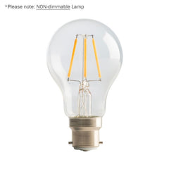 Lampe à filament LED GLS transparente Luceco 4 W, B22 2700 K