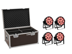 Eurolite Set 4X Led 7C-12 Silent Slim Spot + Etui