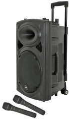 QTX QR12PABT Portable PA with Bluetooth inc 2x Wireless Mics *B-Stock