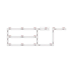 Artecta Track 1mtr Surface Noire 3 circuits IP20