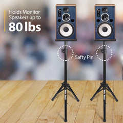 Hola! Monitor Speaker Stand Pair - 2 Studio Tripod Monitor Stands  *B Stock*