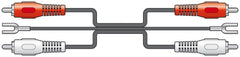 AV:Liez les fiches 2RCA aux fiches 2RCA avec fil de terre 1,2 m