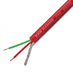 Van Damme 100m Balanced Red Microphone Cable Patch Cable