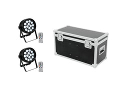 Eurolite Set 2X Akku Ip Par 14 Hcl Quickdmx + Case