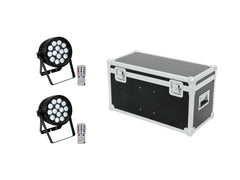 Eurolite Set 2X Akku Ip Par 14 Hcl Quickdmx + Koffer