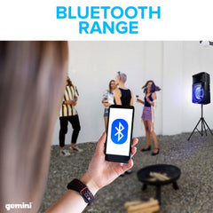 Gemini Sound GSW-T1500Pk Portable Water Resistant Wireless Bluetooth Party Speaker