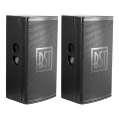 2x BST BMT315 Aktive 3-Wege 15" 800W RMS Lautsprecherbox mit DSP und Triple-Class-D-Verstärkung