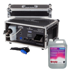 Soundsation Zephiro Leistungsstarke Haze-Maschine, Hazer DMX im Flightcase, inkl. 5 l Flüssigkeit