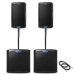 2x Alto TS12S Aktiver 12" 2500W Subwoofer 2x TS412 12" 2500W Lautsprecher inkl. Kabeln und Stangen