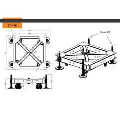Global Truss Multi Tower Base,  Steel Ground Support