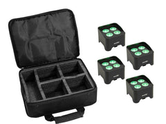 Eurolite Set 4x AKKU Mini UP-4 QCL Spot MK2 + Soft bag