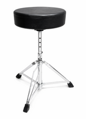 Thor Premium Drum Throne Stool Silver Aluminum Metal
