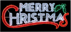 Merry Christmas Tinsel Sign - 203cm x 82cm Decoration Lighting