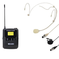 W Audio DQM 600BP Add on Beltpack Kit System Headband Headset Lapel Mic CH38