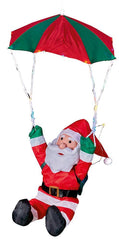 Père Noël parachutiste gonflable de 60 cm avec lumières