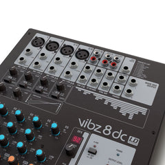 LD Systems VIBZ 8 DC Console de mixage 8 canaux avec DFX et compresseur