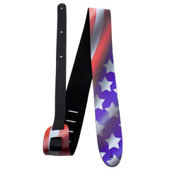 Perris 11044 2.5" Usa Flag Leather Guitar Strap