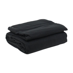 LEDJ 2 x 6m Black Serge Drape Curtain Backdrop